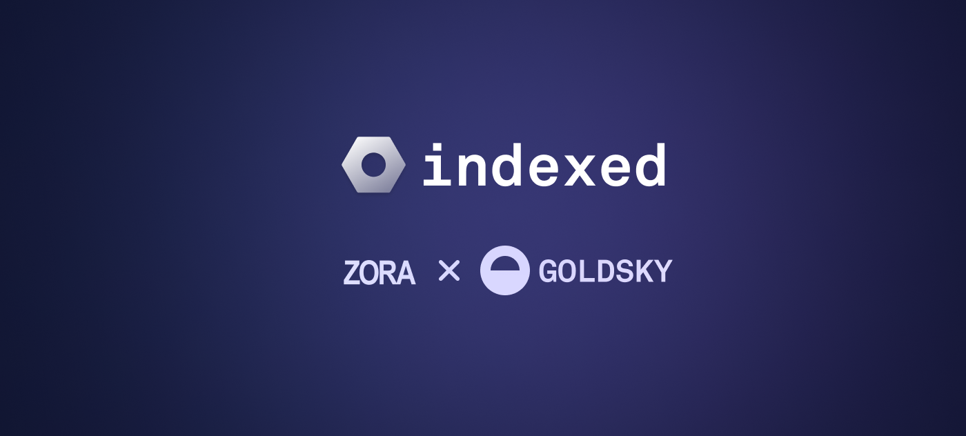 Announcing: Indexed.xyz support for Zora Network - Goldsky